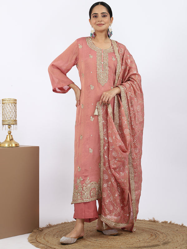 "Blush Crush" Blush Pink Crushed Tissue Suit