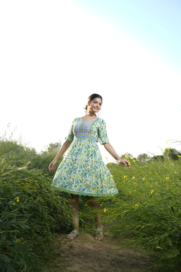 Printed Floral Dress